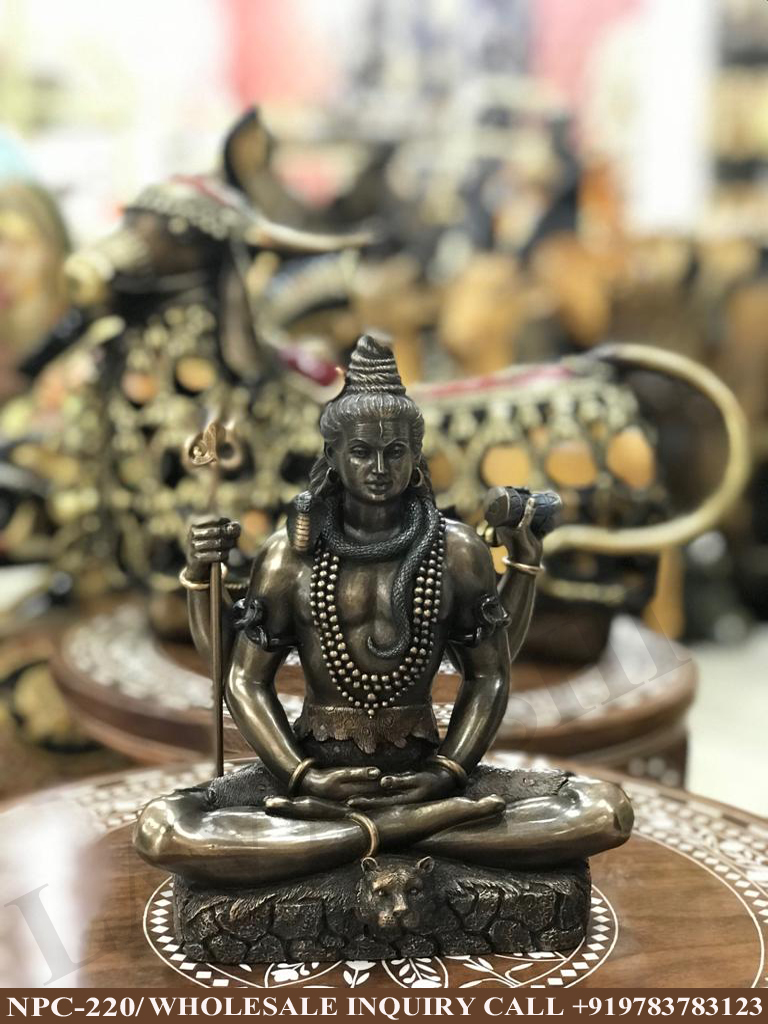 Lord Shiva Meditation Sitting Pose Statue – Lavanshi Handicrafts ...