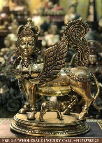 Kamdhenu Statue, Kamdhenu Brass Statue, Cow $ Calf Statue at Home vastu,Kamdhenu Idol for Sale