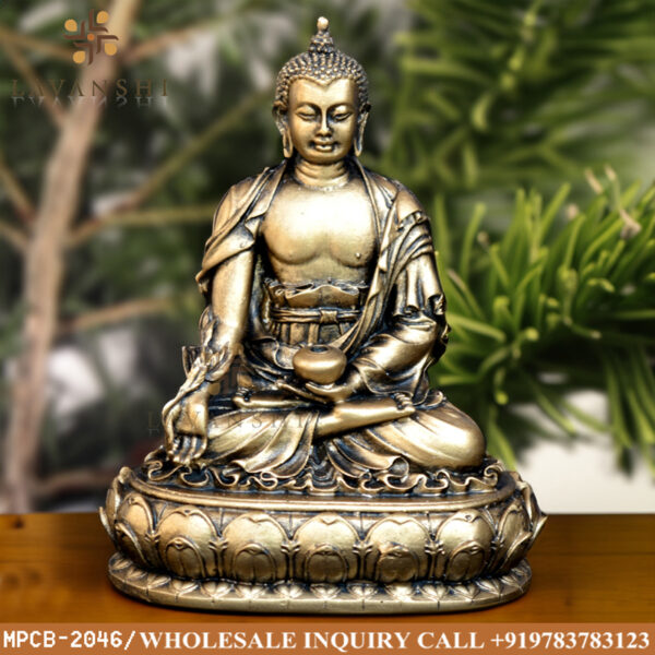 Resin Brass Finish Buddha