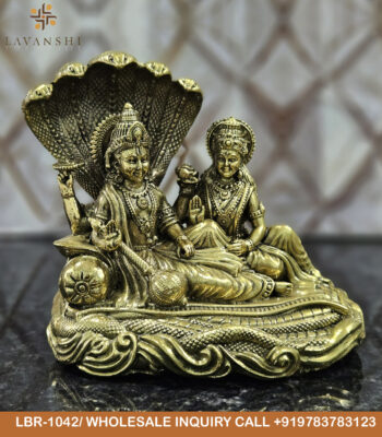 Brass Light weight vishnu laxmi